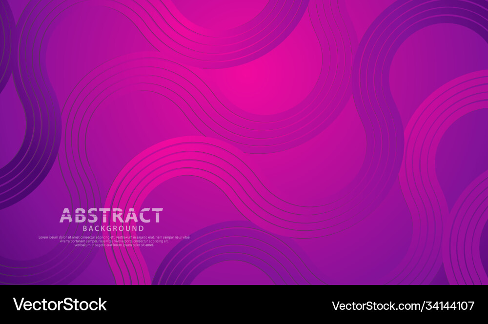 Abstract wave lines and round shapes background vector image