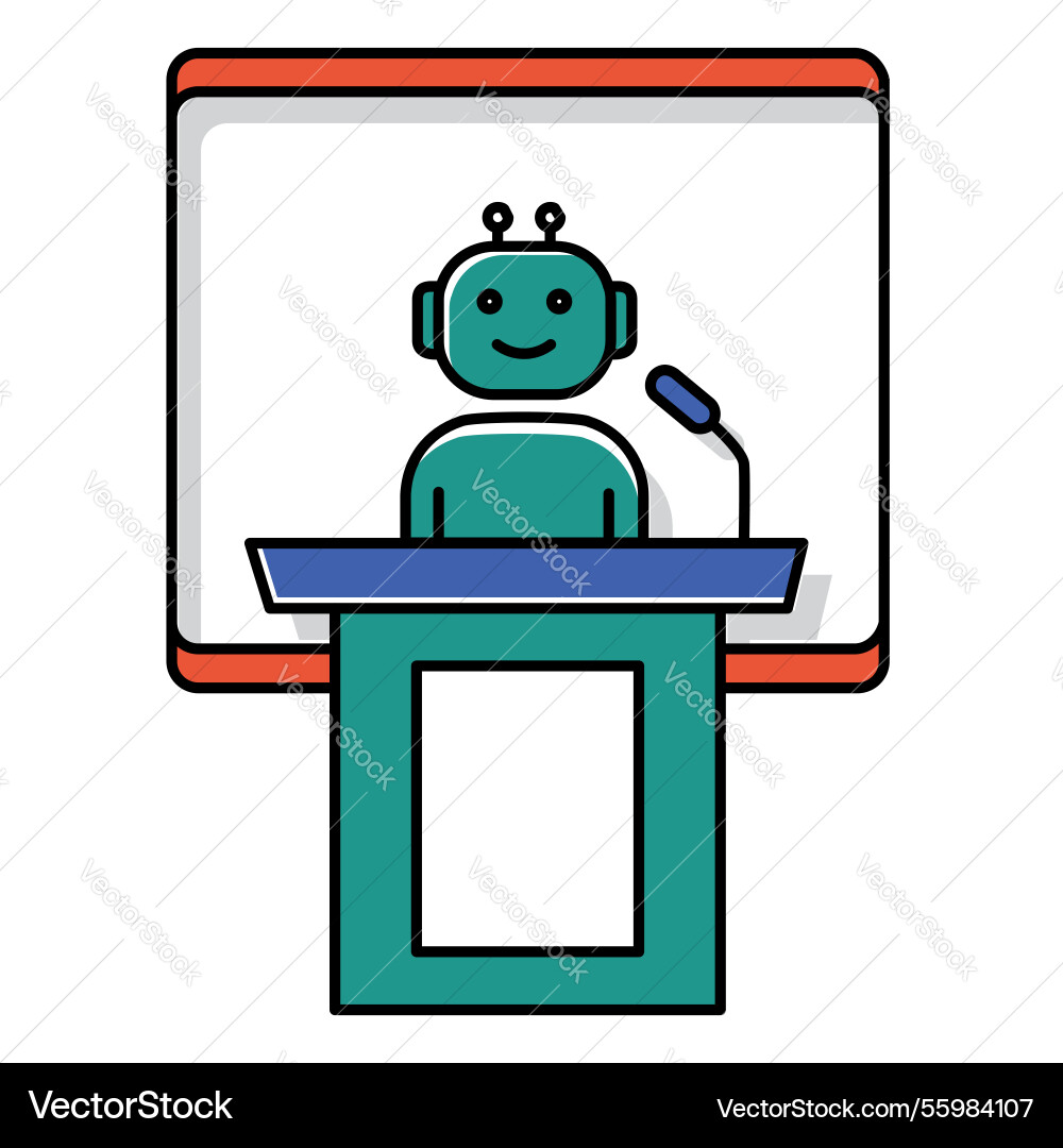 Artificial intelligence speech processing symbol Artificial intelligence speech processing symbol vector image