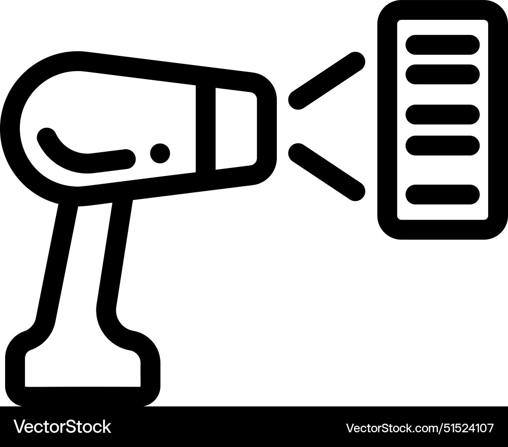 Barcode icon thin linear style design isolated Barcode icon thin linear style design isolated Vector Image