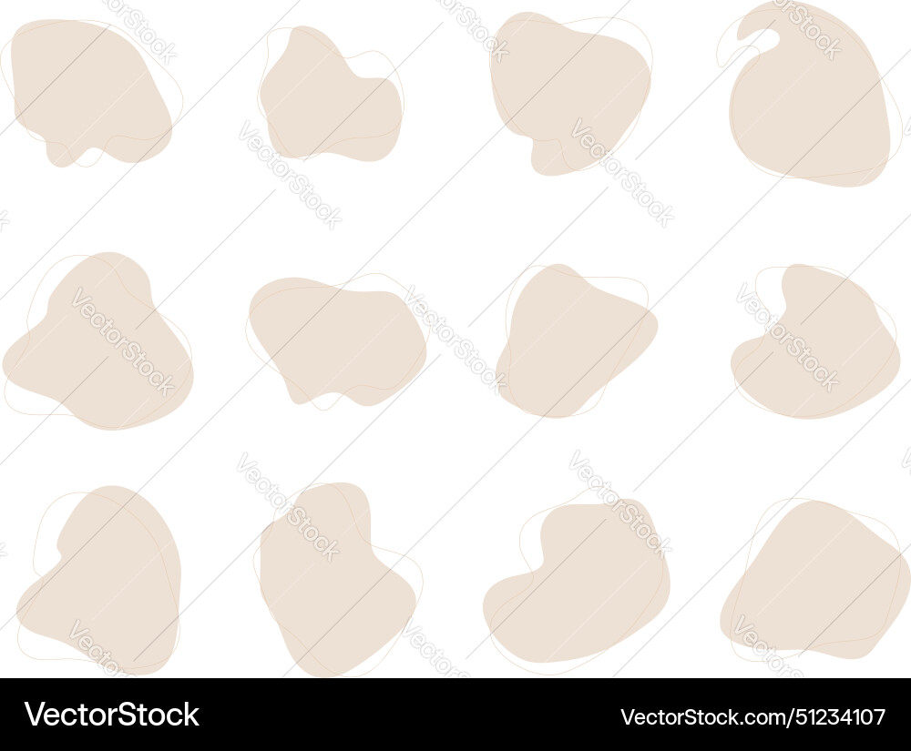 Blobs Flüssigkeit Formen Symbol visuellen Satz Vektorbild