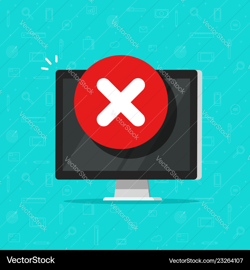 Computer Error Alert vector image