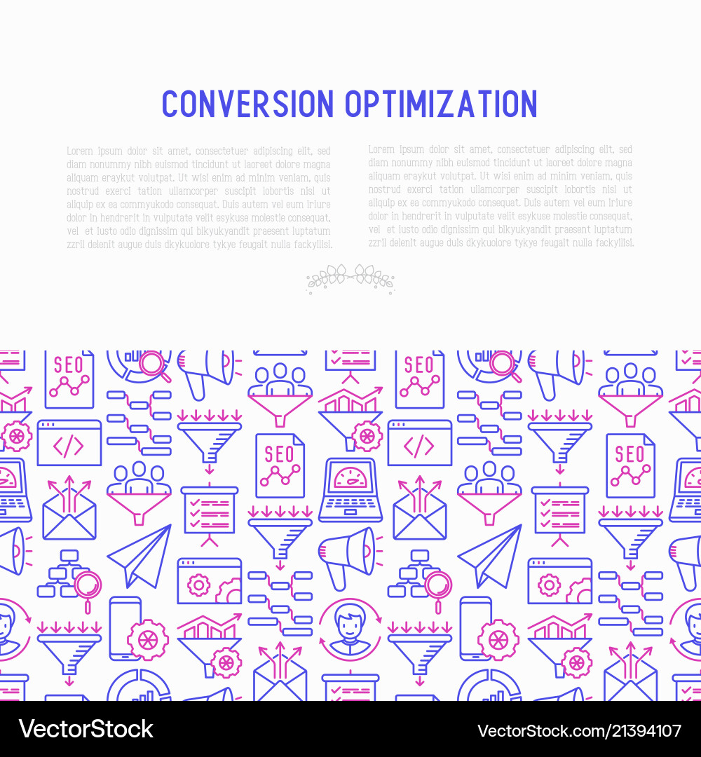 Conversion optimization concept Conversion optimization concept vector image