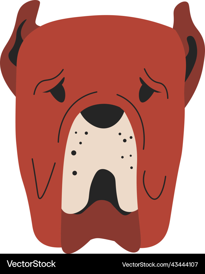 Dog portrait domestic animal cute canine doggy Dog portrait domestic animal cute canine doggy vector image