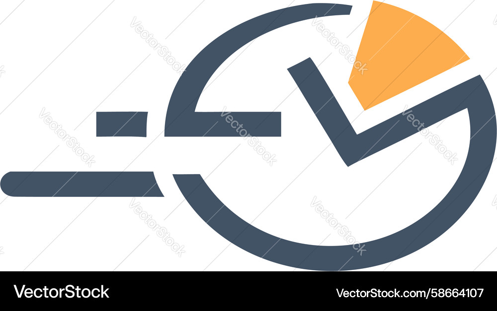 Dynamic pie chart abstract data flow Vector Image
