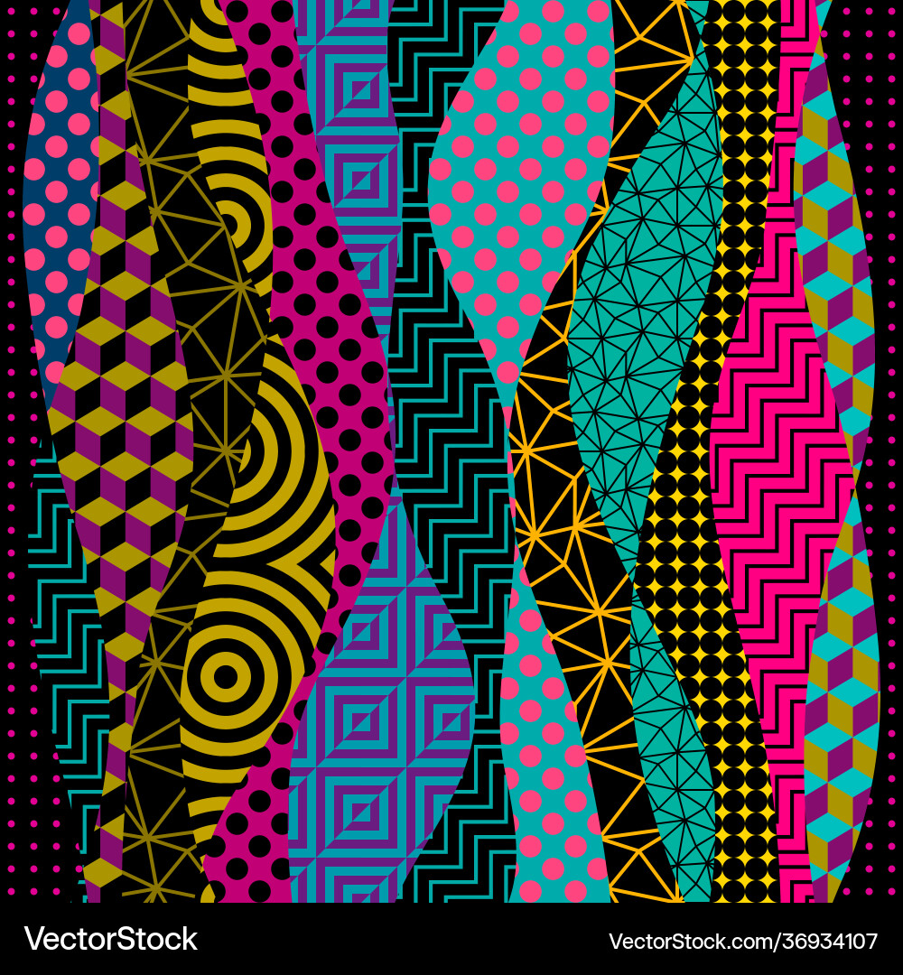 Geometric abstract pattern in patchwork style Geometric abstract pattern in patchwork style vector image