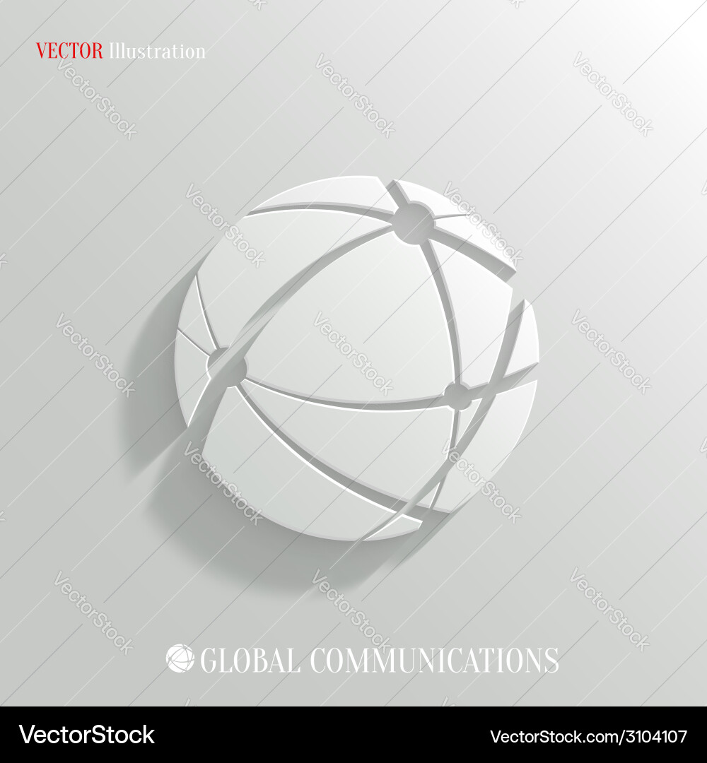 Global Communication Network Icon vector image