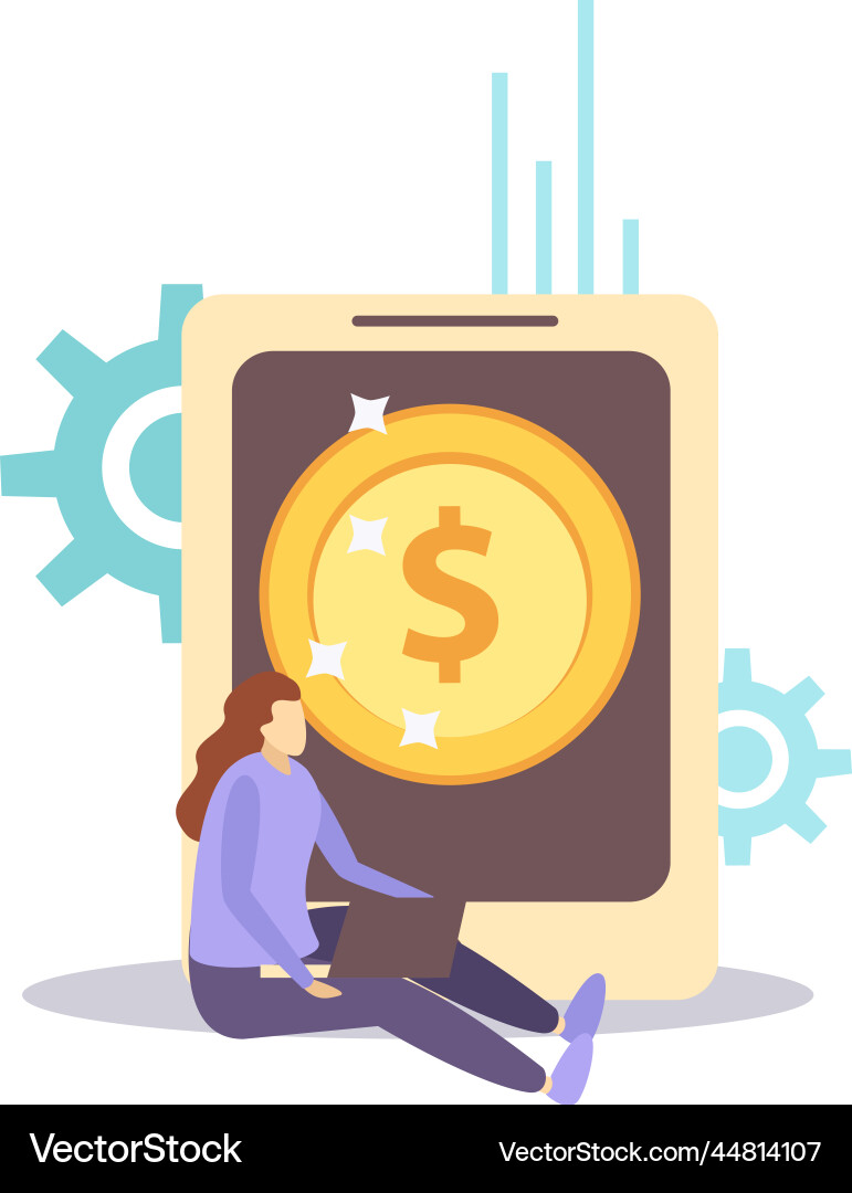 Ico blockchain work composition Ico blockchain work composition vector image