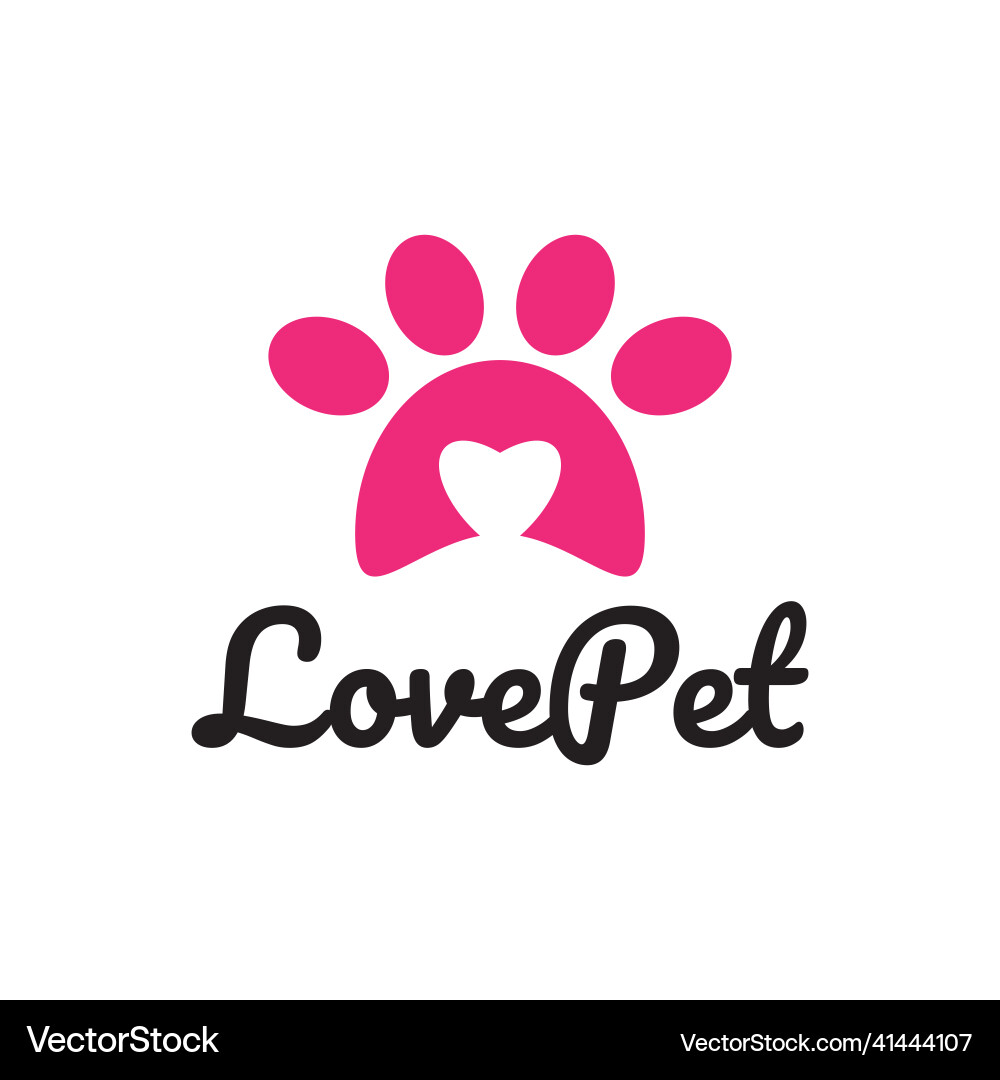 Liebe pet logo design konzept Liebe pet logo design konzept vektorbild