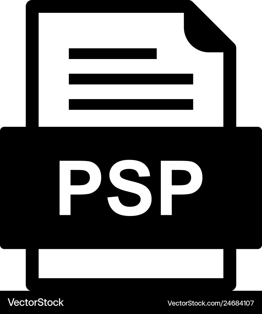 Psp file document icon vector image