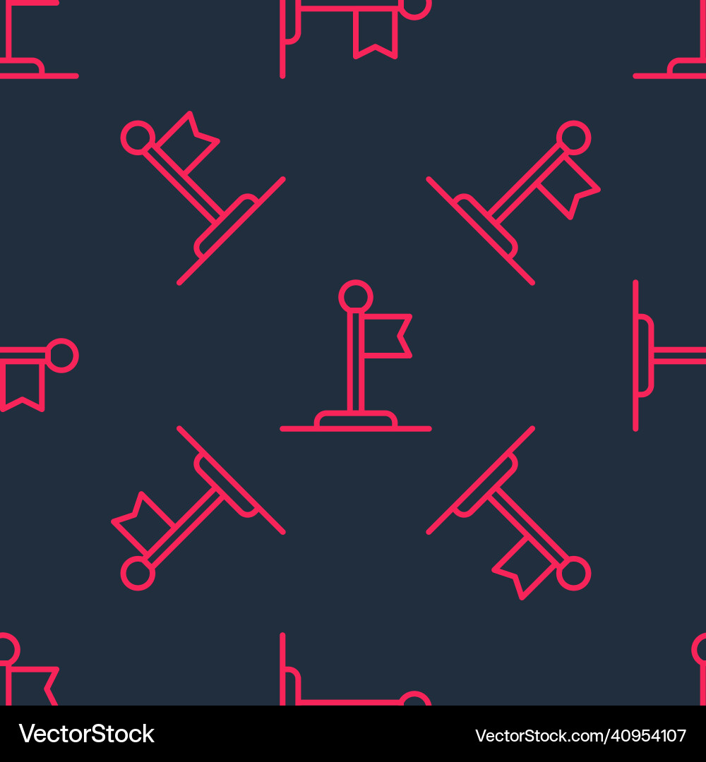 Red line flag icon isolated seamless pattern Red line flag icon isolated seamless pattern vector image