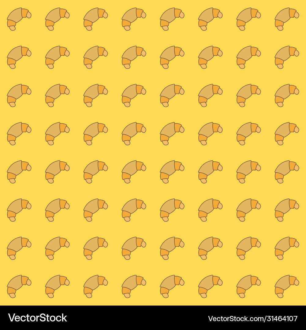 Seamless pattern with simple croissant icon Vector Image