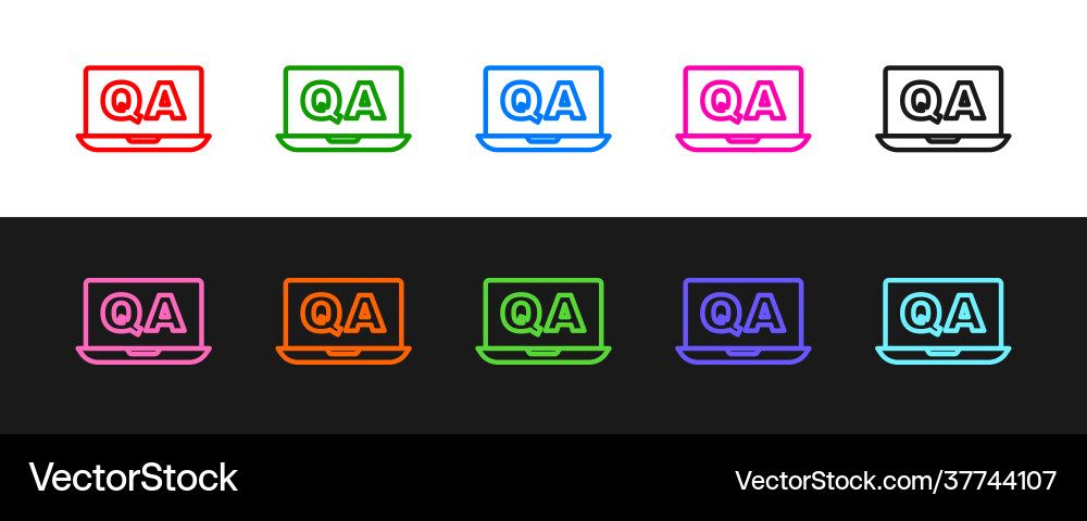 Set line speech bubbles with question and answer Set line speech bubbles with question and answer vector image