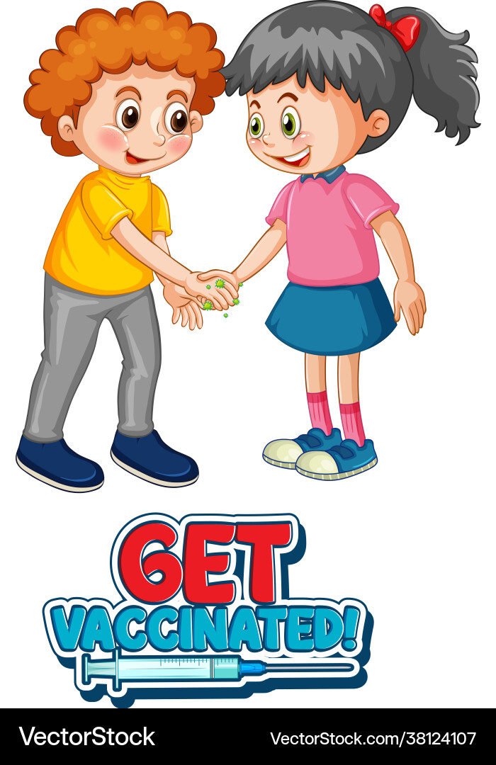 Two kids cartoon character do not keep social Two kids cartoon character do not keep social vector image