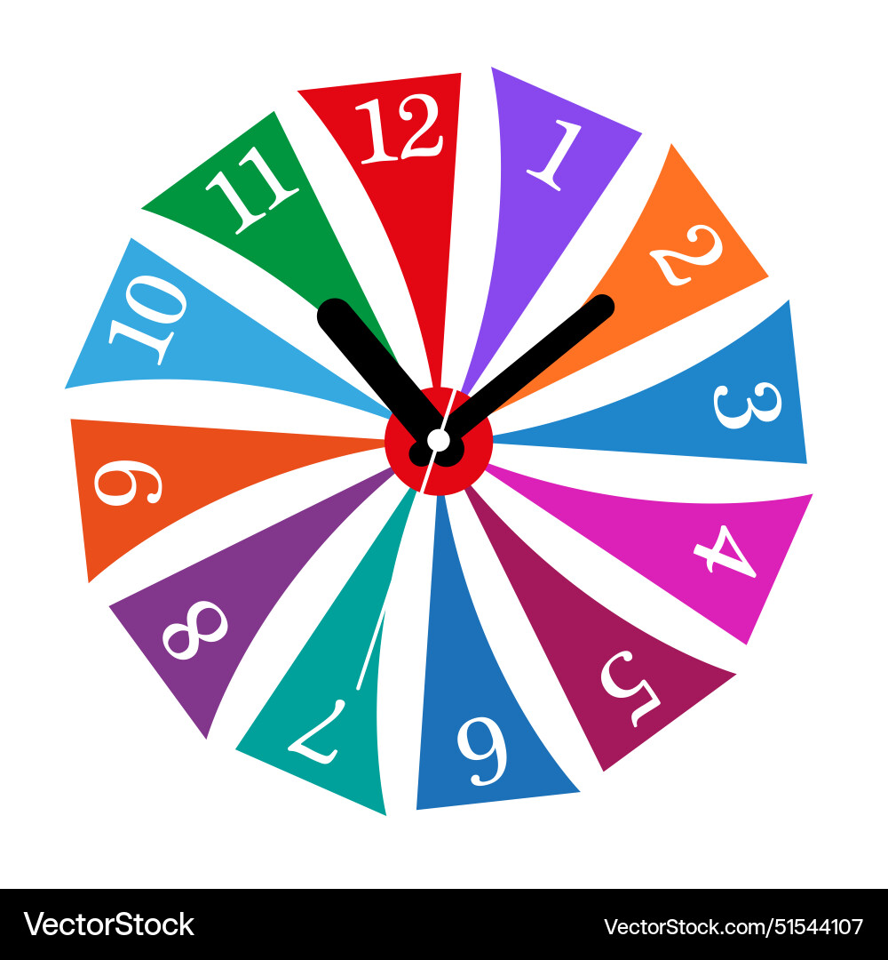 Wall clock on white background Royalty Free Vector Image