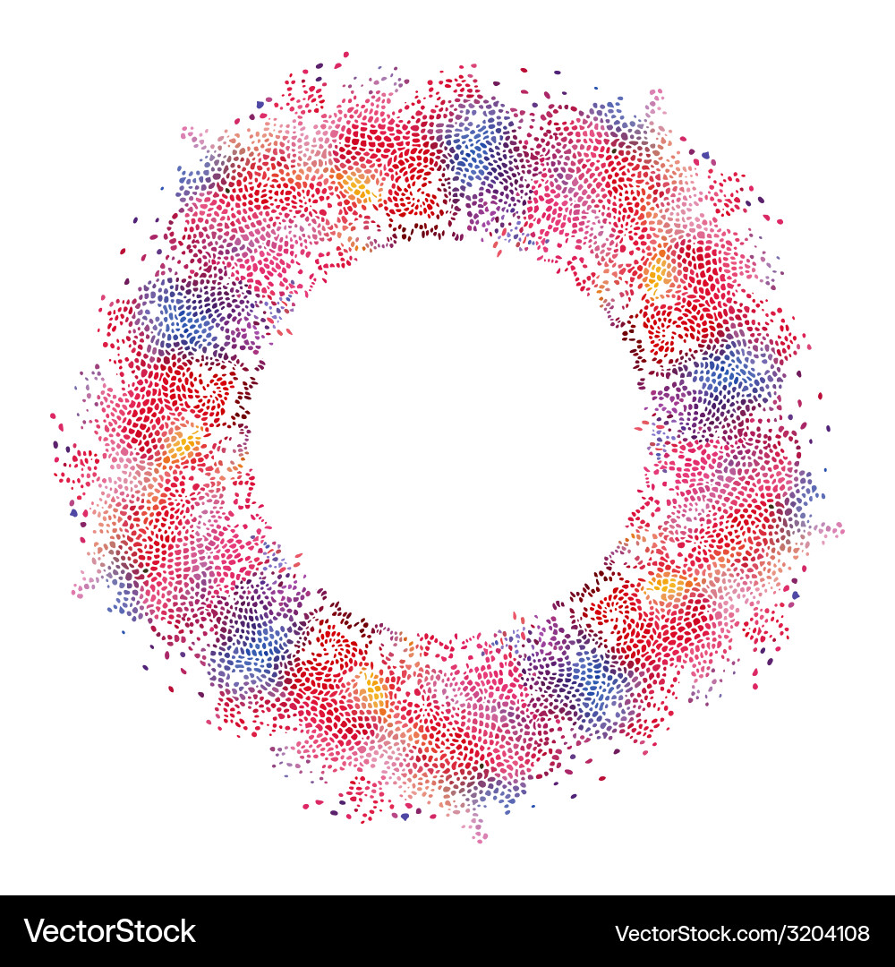 Abstract background with a round mosaic frame Vector Image