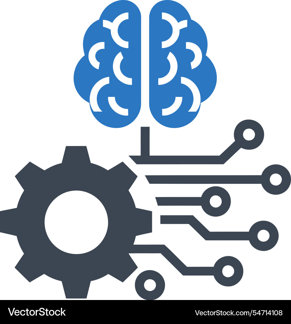 Ai and automation icon vector image