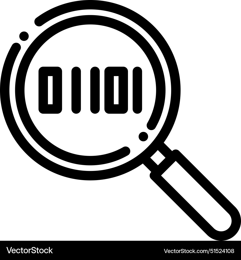 Barcode icon thin linear style design isolated Barcode icon thin linear style design isolated Vector Image