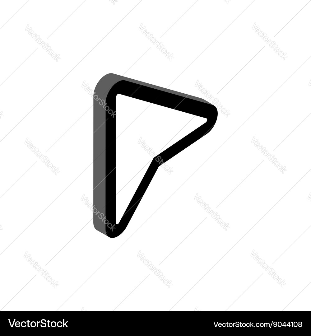 Checkbox with mouse cursor icon isometric style vector image