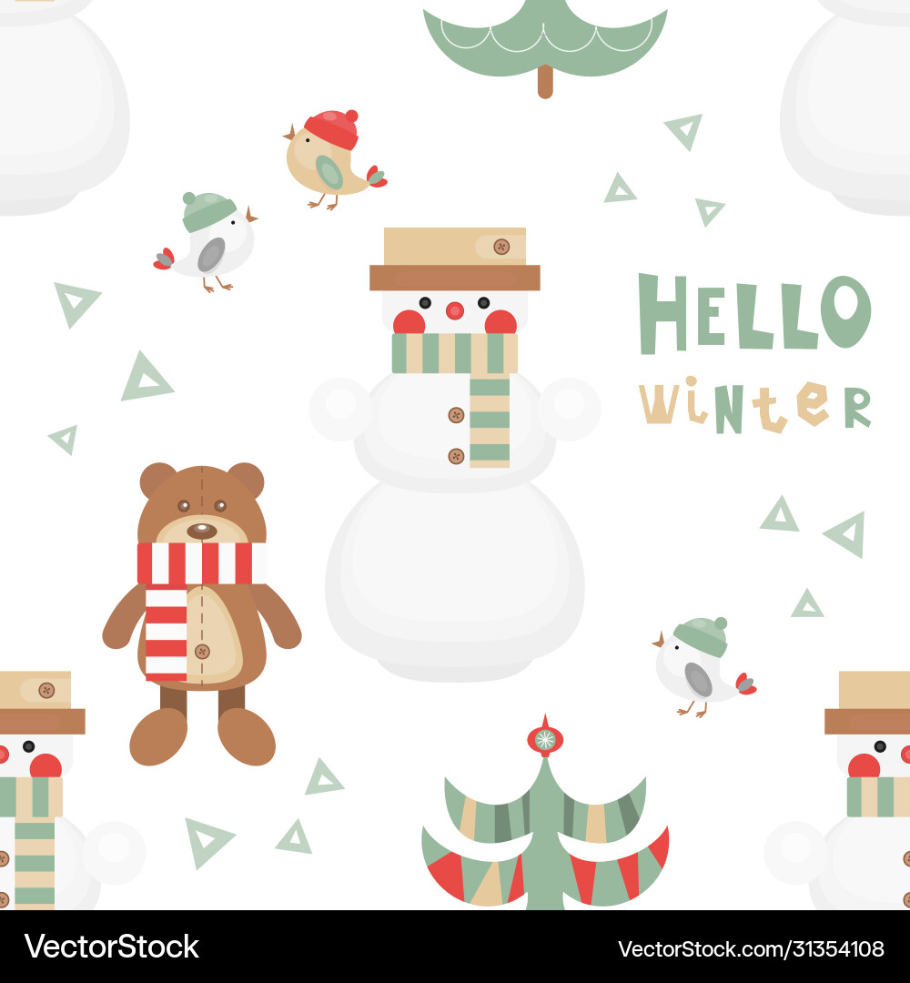 Christmas seamless pattern Christmas seamless pattern vector image