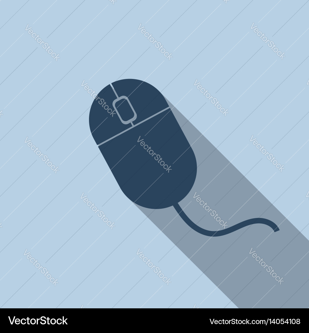 Computer mouse icon in flat style Vector Image