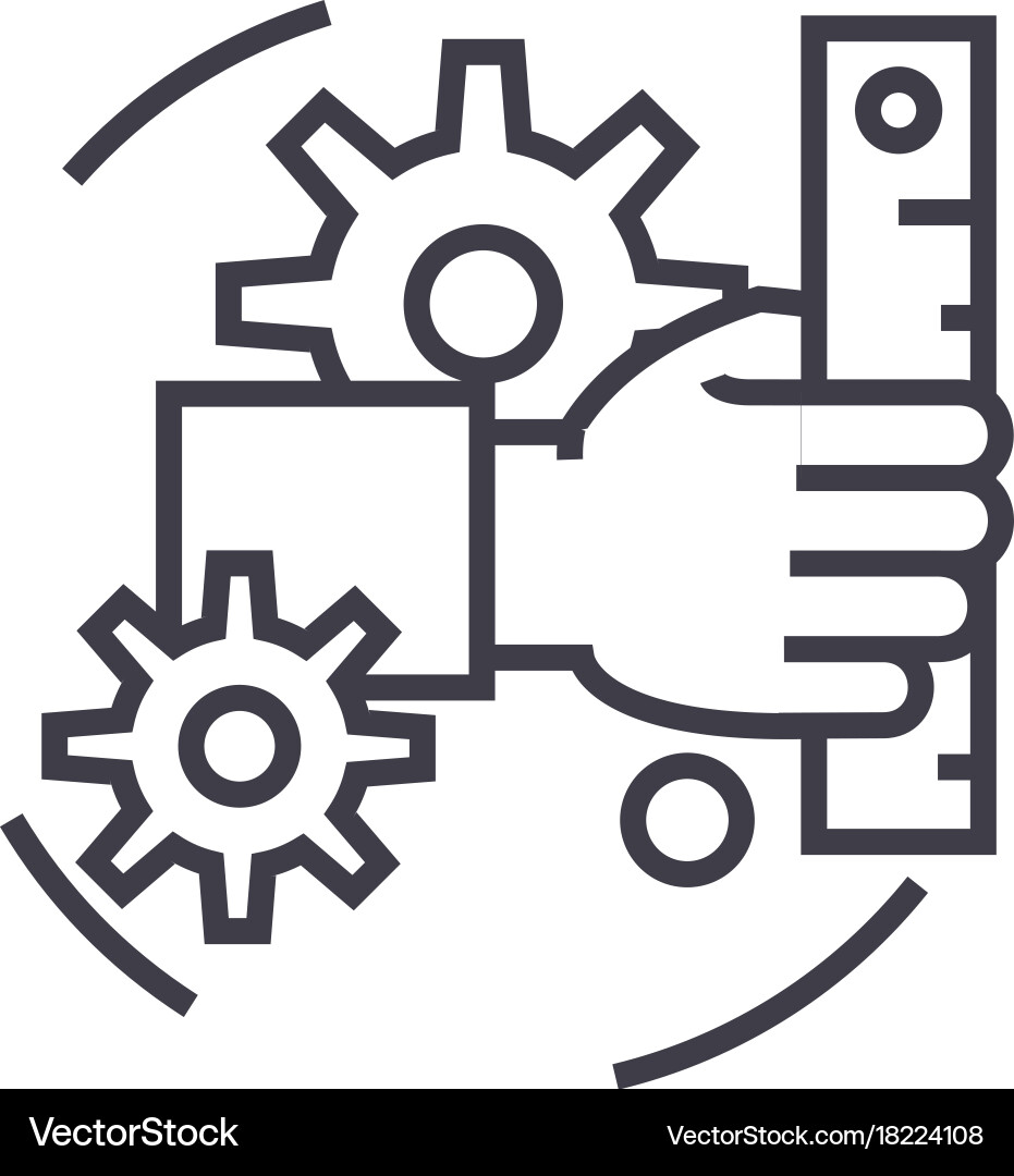 Development Line Icon - Code Symbol vector image