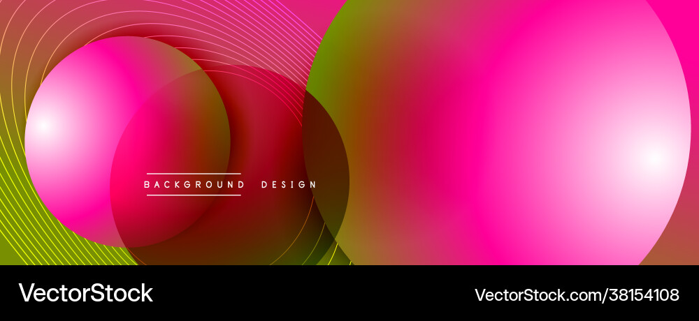 Gradient circles with shadows techno Gradient circles with shadows techno vector image