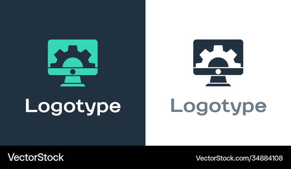 Logotype Software Web-Entwicklung Programmierung Logotype Software Web-Entwicklung Programmierung vektorbild
