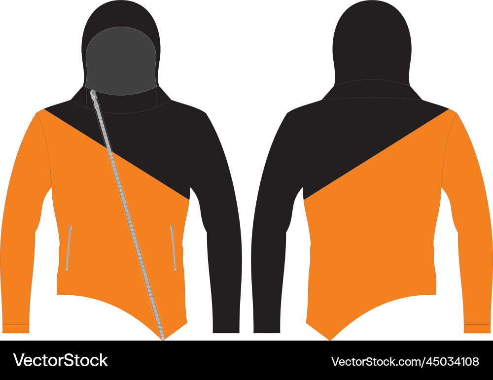 Long sleeve hoodie template custom design Vector Image
