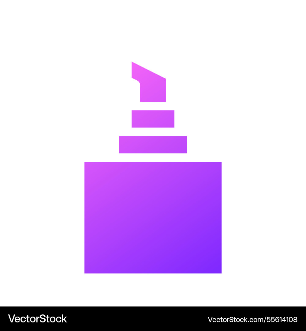 Marker icon with gradient on white background Vector Image