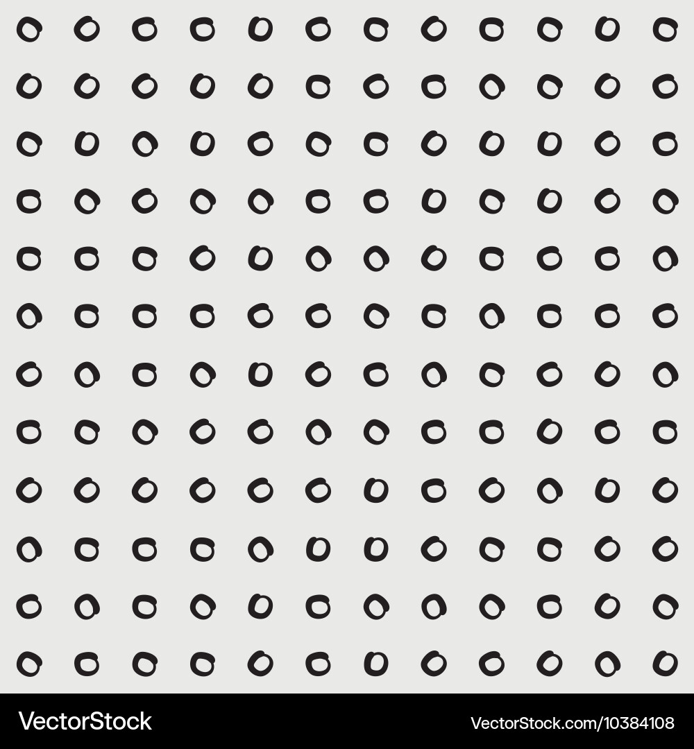 Minimal monochrome handwritten pattern dots vector image