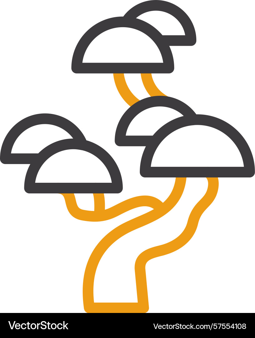 Pine tree two color icon Vector Image