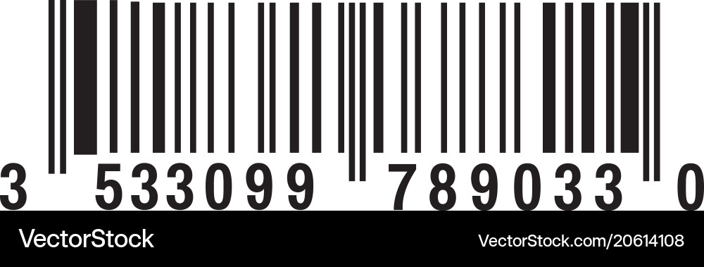 Realistic bar code icon a modern simple flat Realistic bar code icon a modern simple flat vector image
