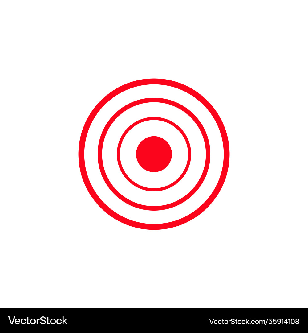 Red concentric circles symbolizing target Vector Image