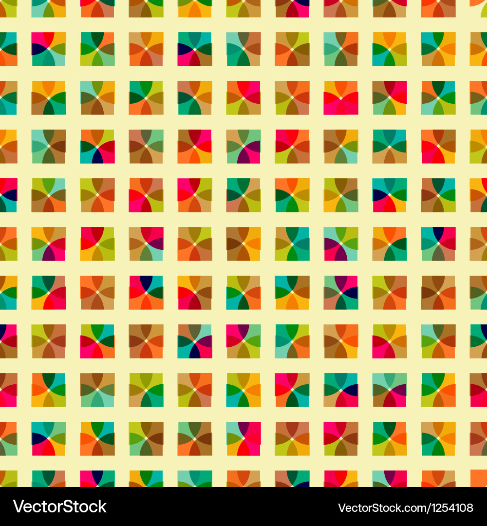 Retro Geometric Square Pattern vector image