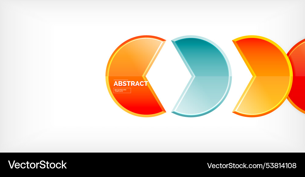 Trendy round shapes with triangular angle design Trendy round shapes with triangular angle design vector image