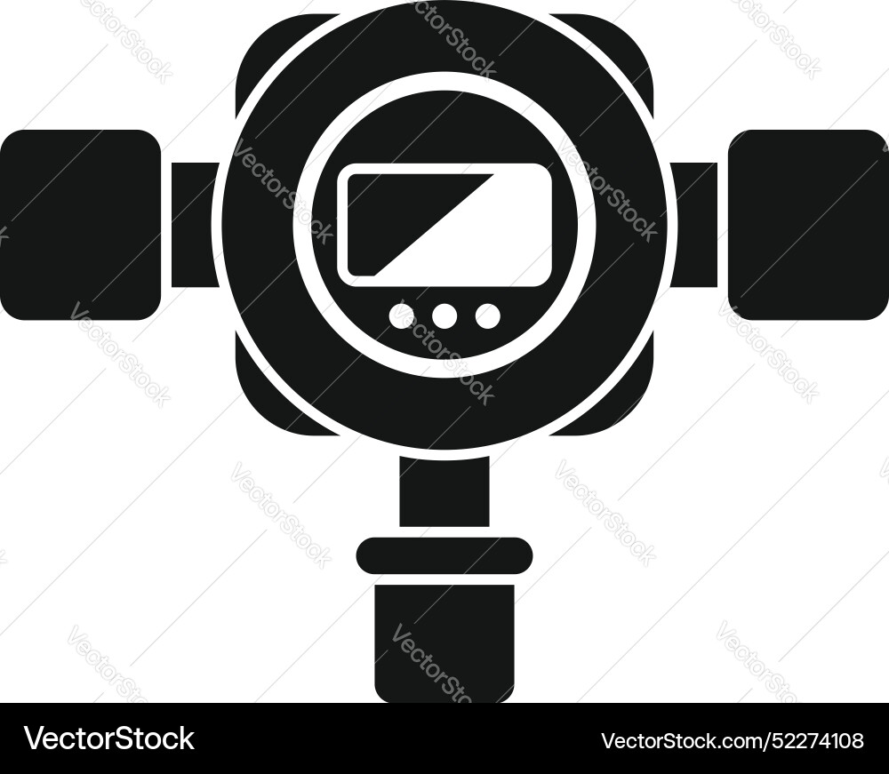 Water meter showing flow rate with digital display Water meter showing flow rate with digital display vector image