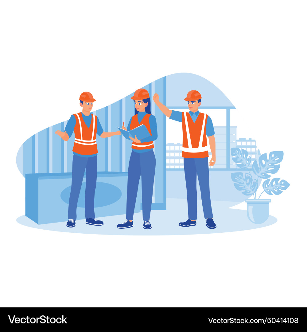 Work plan for engineers and architects Royalty Free Vector