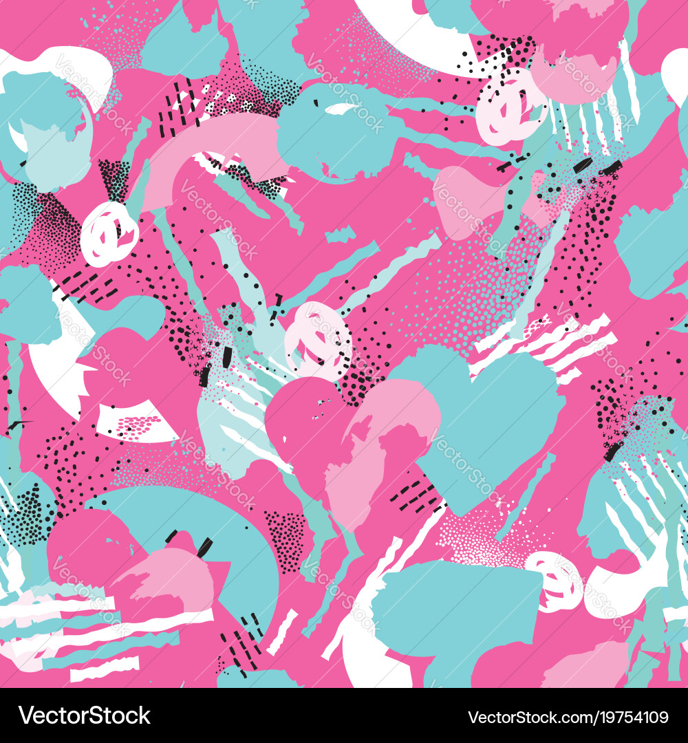 Abstract seamless pattern with chaotic lines vector image