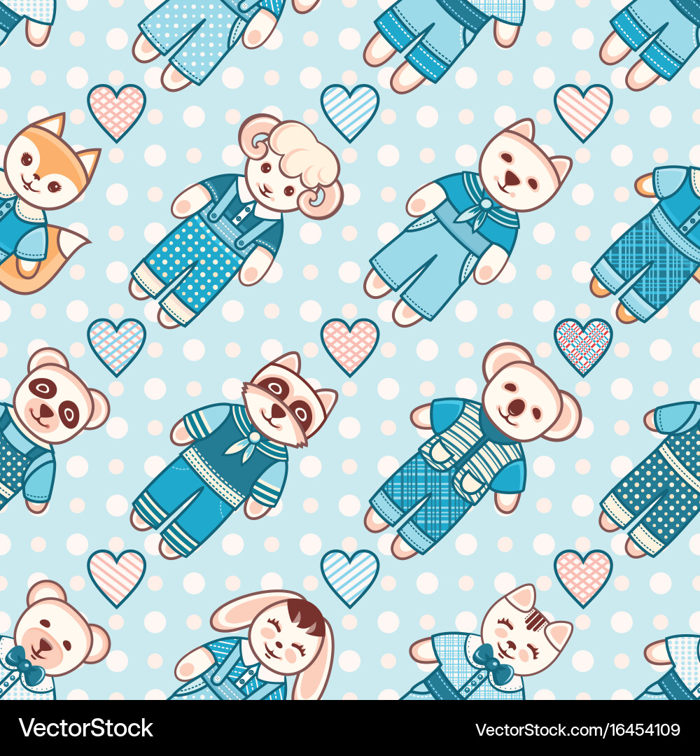 Child toy seamless pattern design element vector image