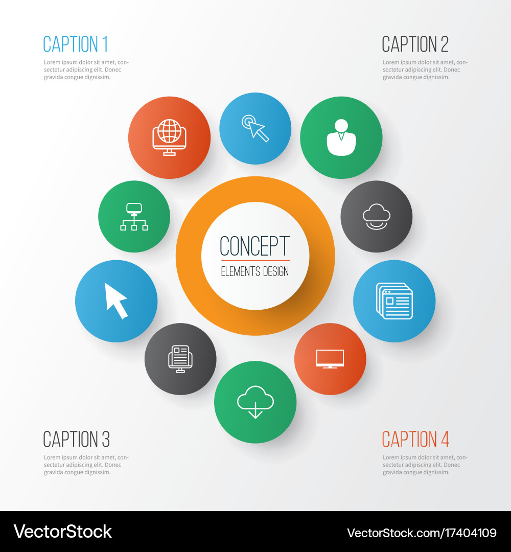 Connection icons set collection of local vector image