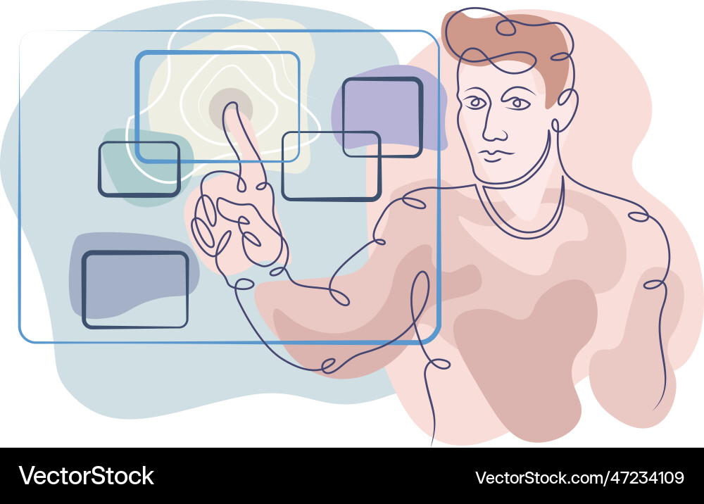 Digital Screen Interface vector image