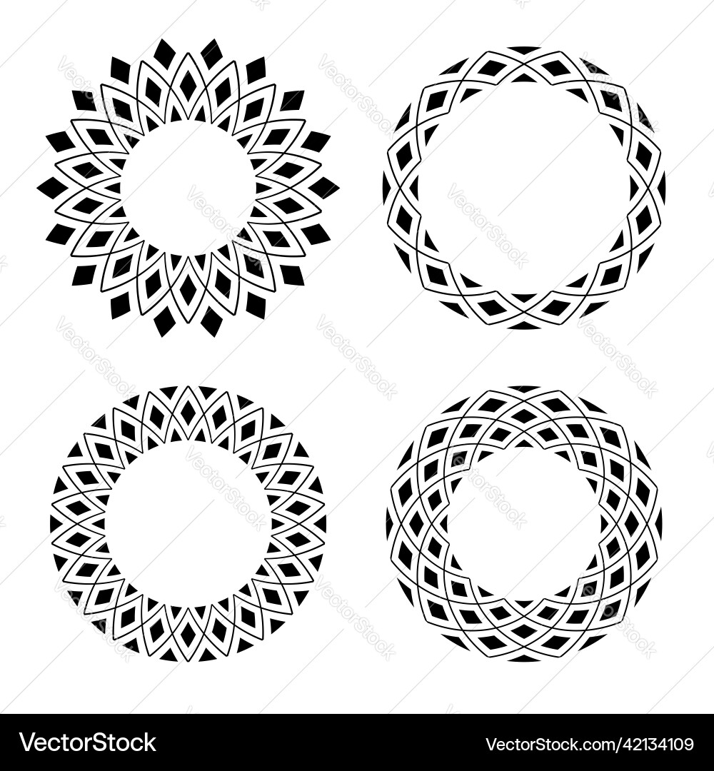 Geometric Circle Patterns vector image