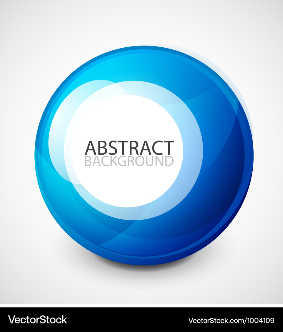 Glossy Blue Sphere Vector Image