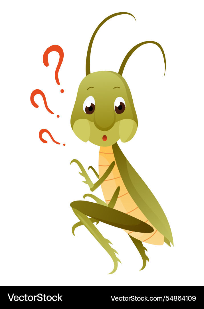 Playful cartoon grasshopper character in a dynamic Playful cartoon grasshopper character in a dynamic vector image