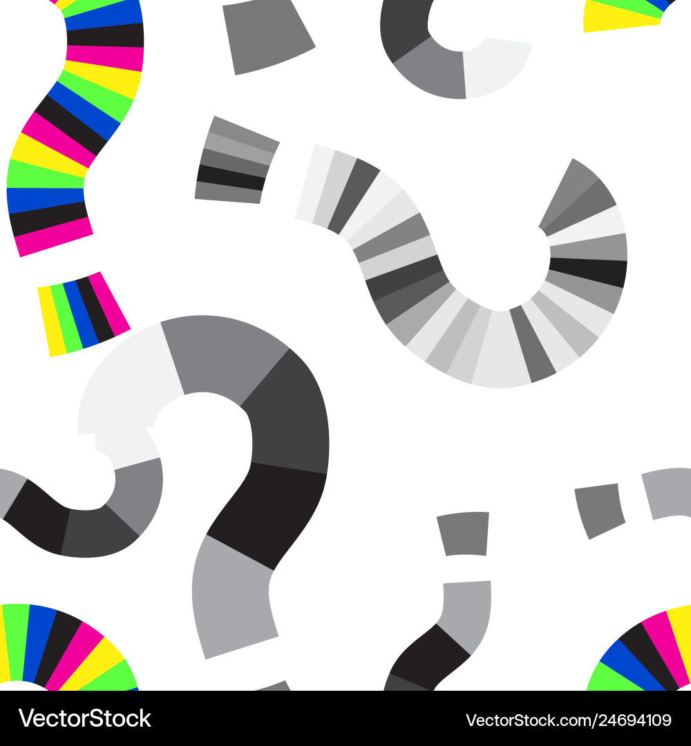 Question marks seamless pattern or interrogation Question marks seamless pattern or interrogation vector image