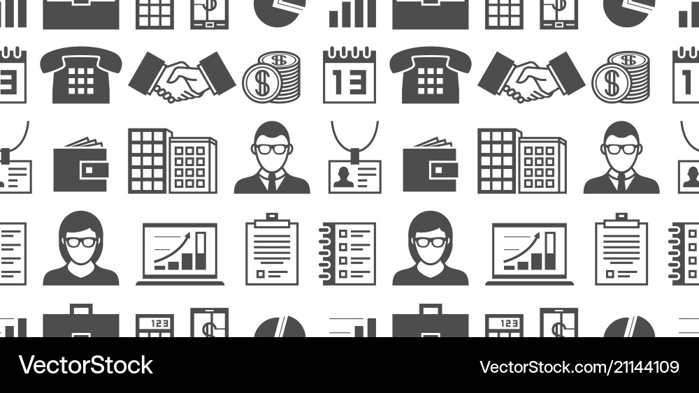 Seamless pattern with business icons Seamless pattern with business icons vector image