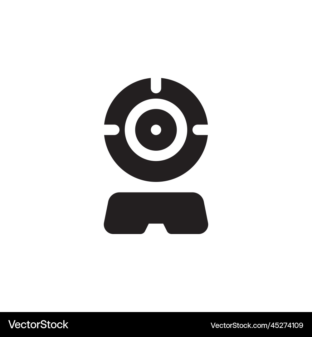 Webcam icon computer component solid style Webcam icon computer component solid style vector image