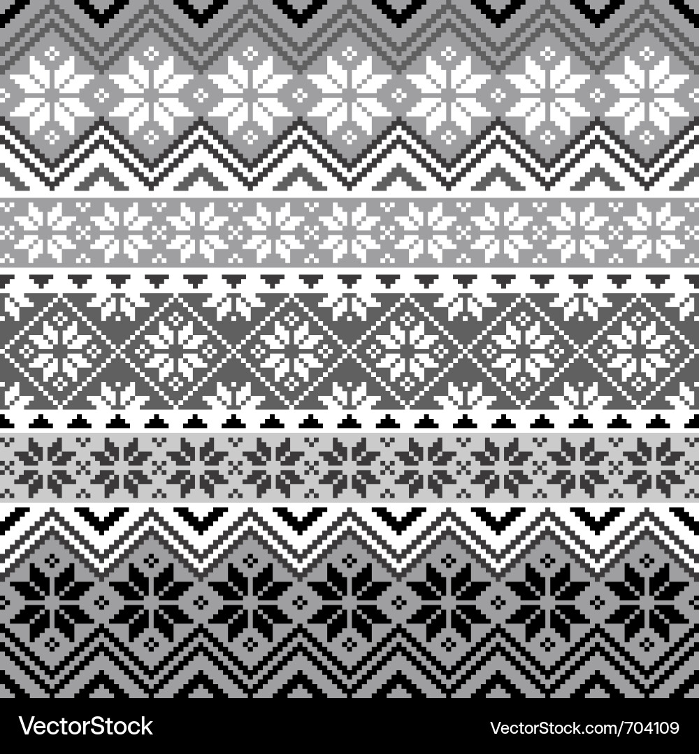 Winter Snowflake Pattern vector image