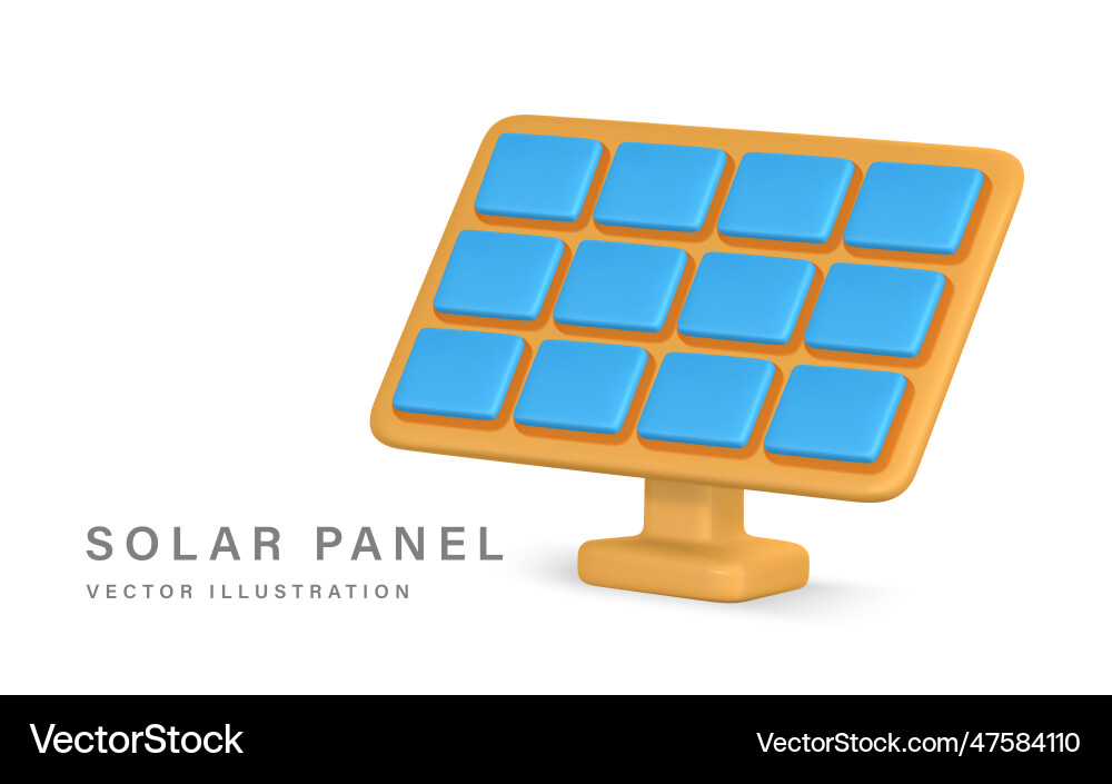 3d realistisches Solarkraftwerk Panel grün 3d realistisches Solarkraftwerk Panel grün vektorbild