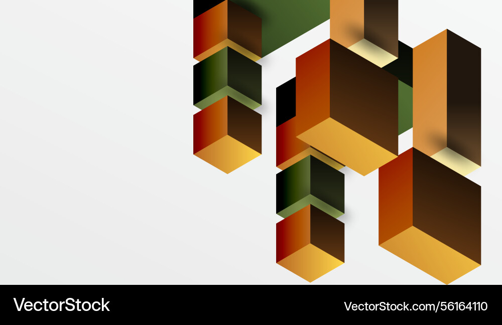 Abstract geometric composition overlapping cubes Abstract geometric composition overlapping cubes vector image